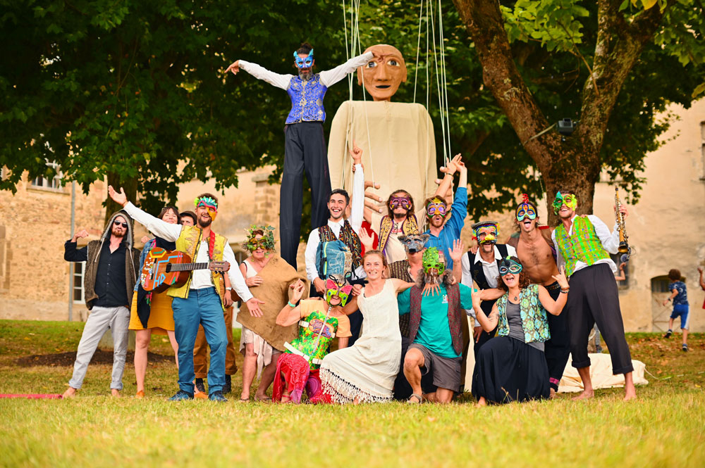l'équipe Houle Douce spectacles de highline aérien